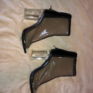 See Through Heeled Booties